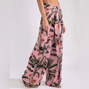PatBo Tie Waist Tropical Pants
